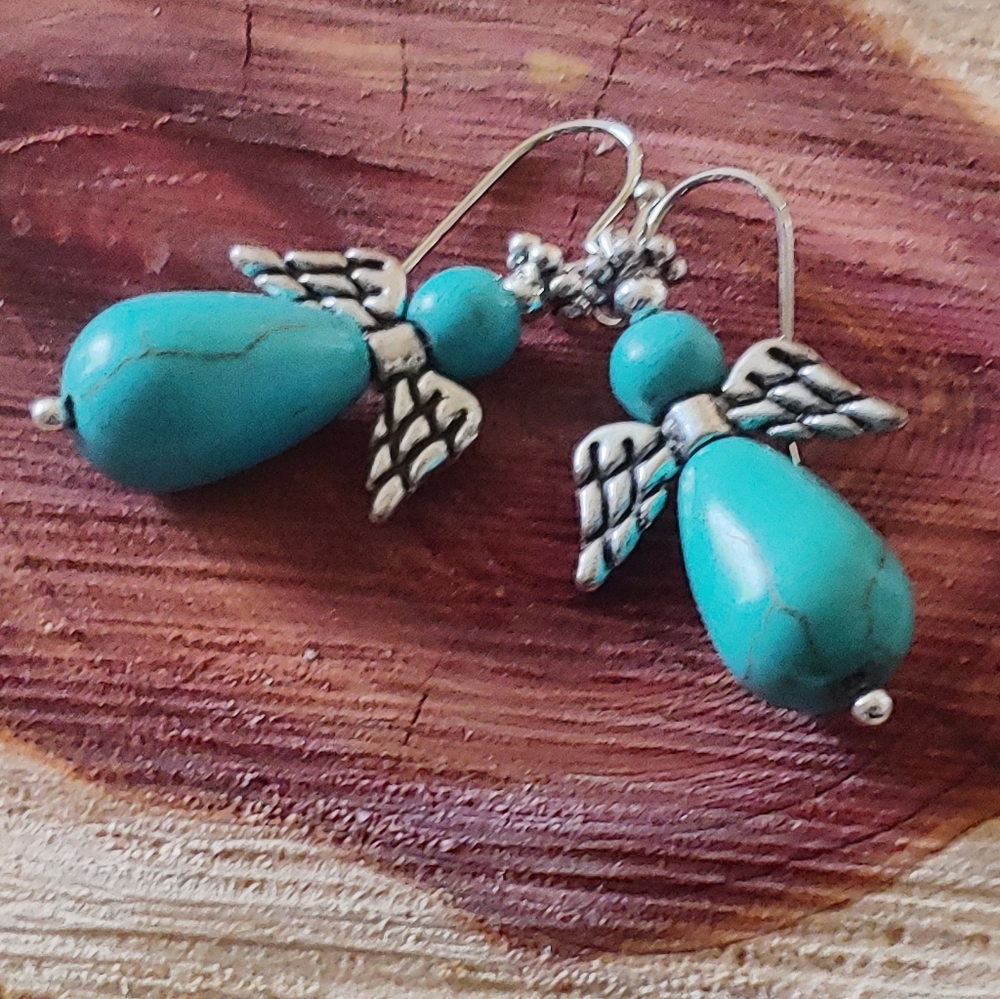 Angel drop earrings